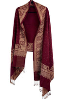 Maroon Diamante Shawl