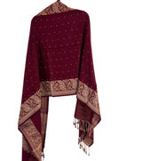 Maroon Diamante Shawl